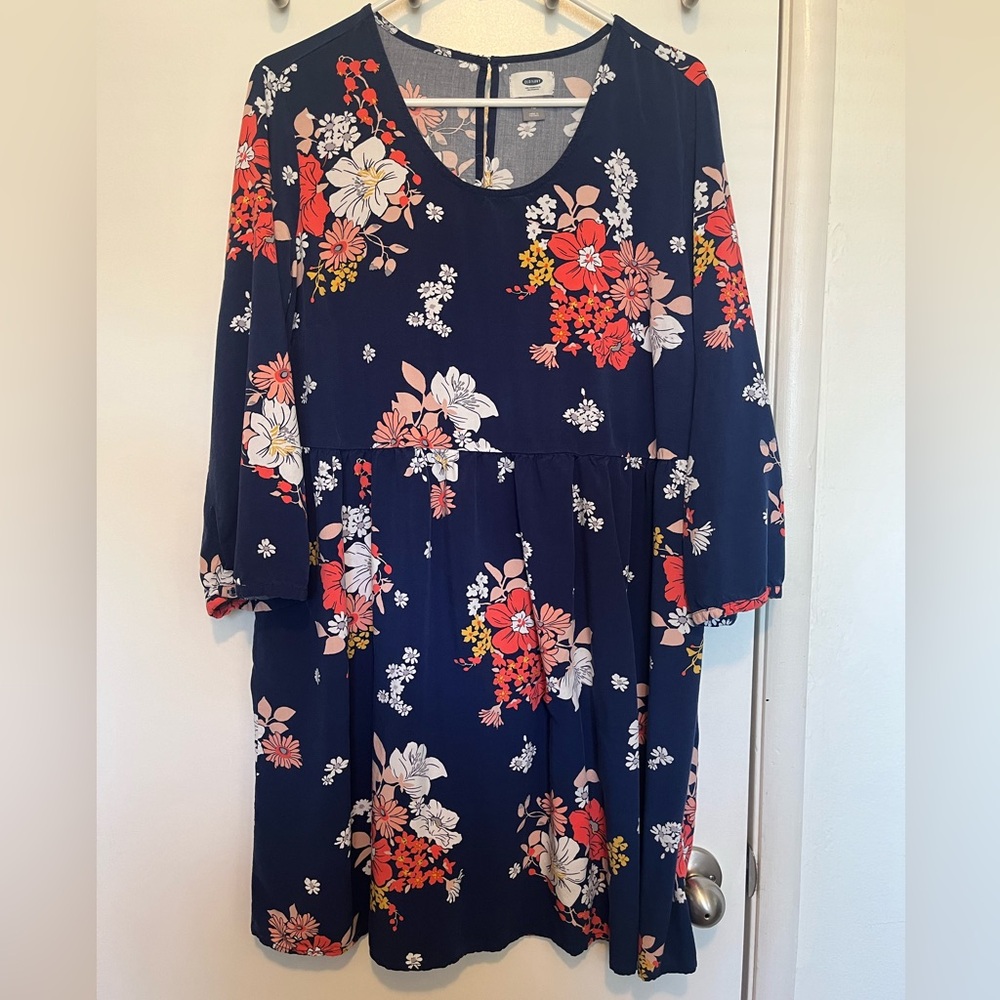 (3/$10) Old Navy blue floral dress